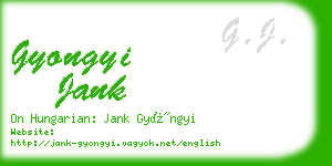 gyongyi jank business card